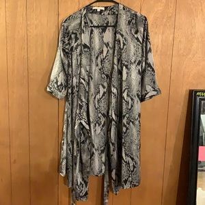 snake skin tie dress